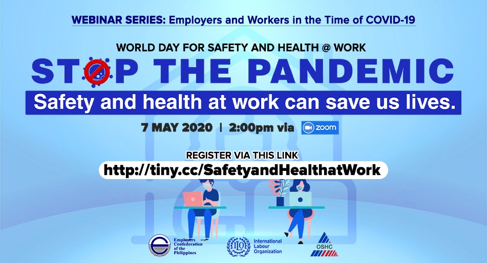 ECOP, OSHC, and ILO to organize webinar in celebration of World Day for Safety and Health at Work 2020