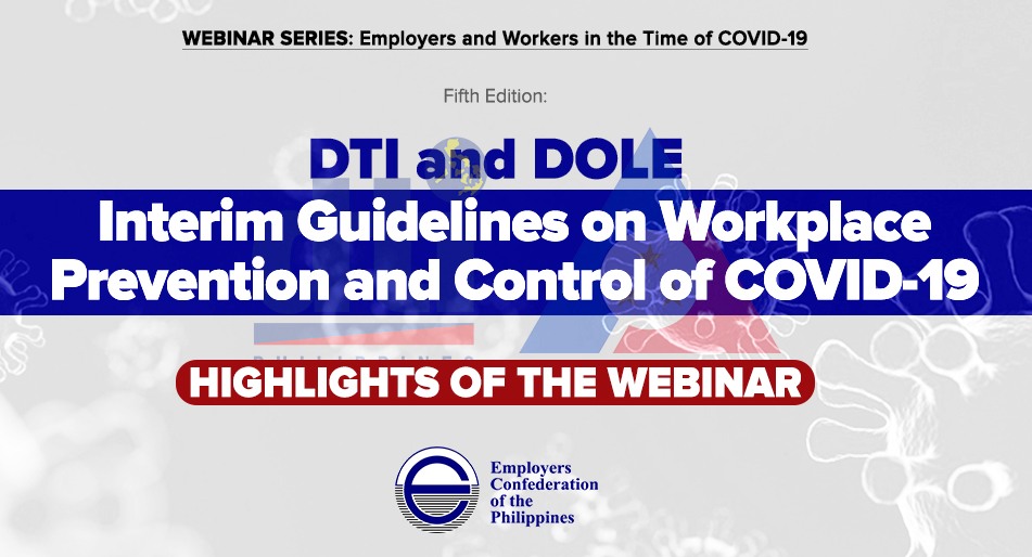 Webinar Highlights: DTI & DOLE Interim Guidelines on Workplace Prevention and Control of COVID-19