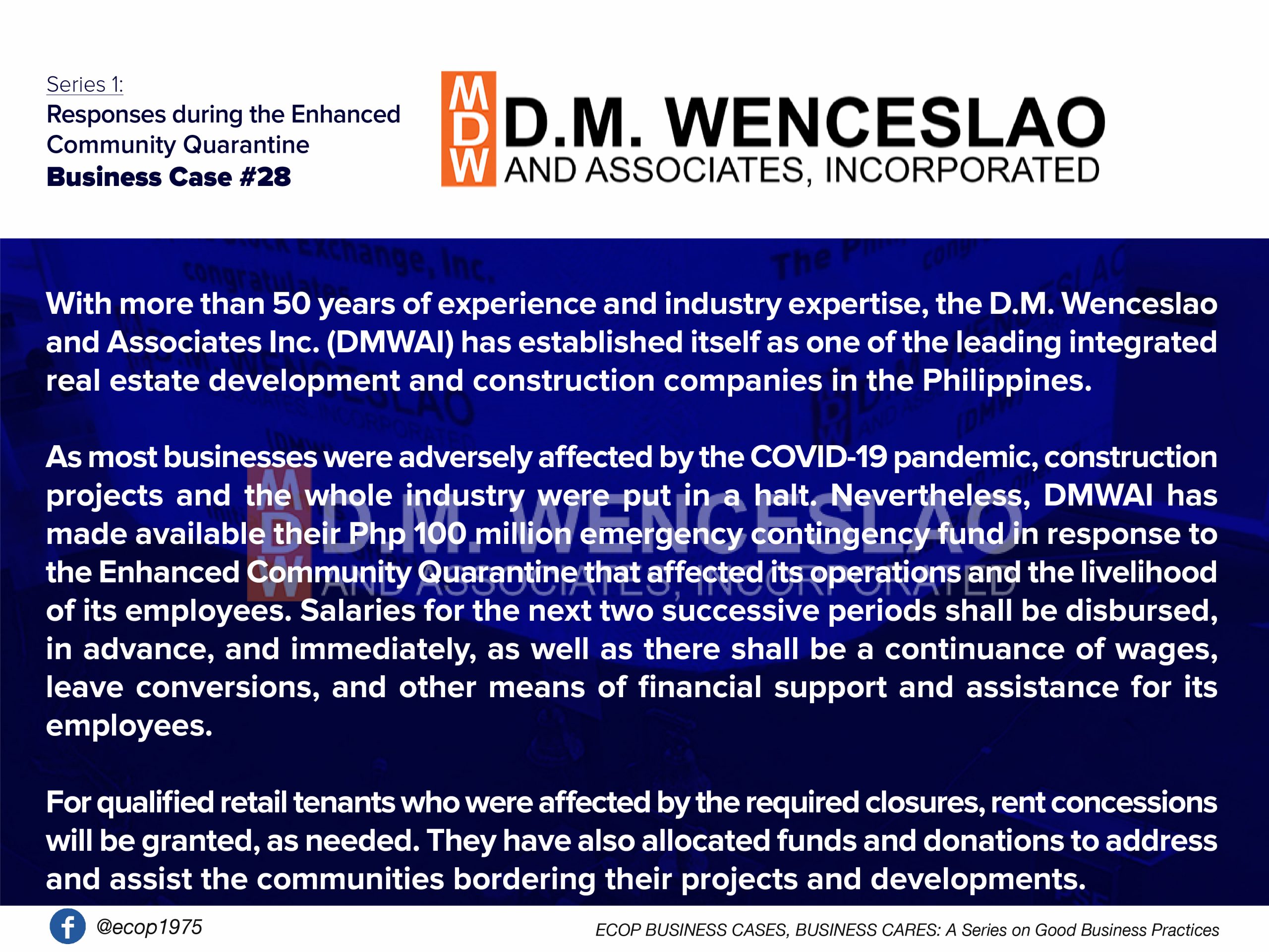Best Practices of​ the D.M. Wenceslao and Associates Inc. (DMWAI)
