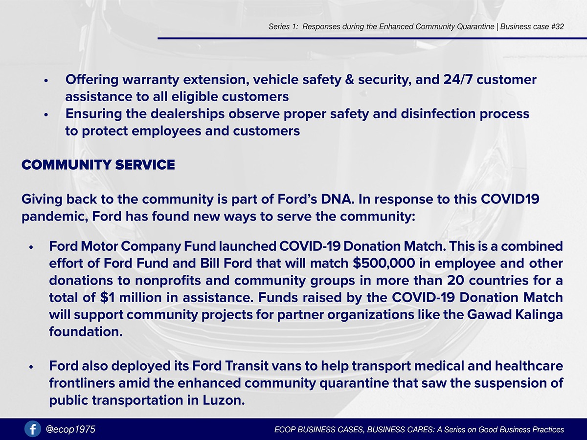 Best Practices of​ Ford Group Philippines, Inc. (FGP)