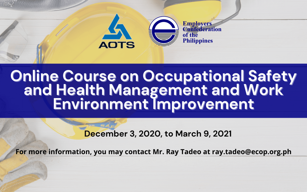 Online Course on Occupational Safety and Health Management and Work Environment Improvement