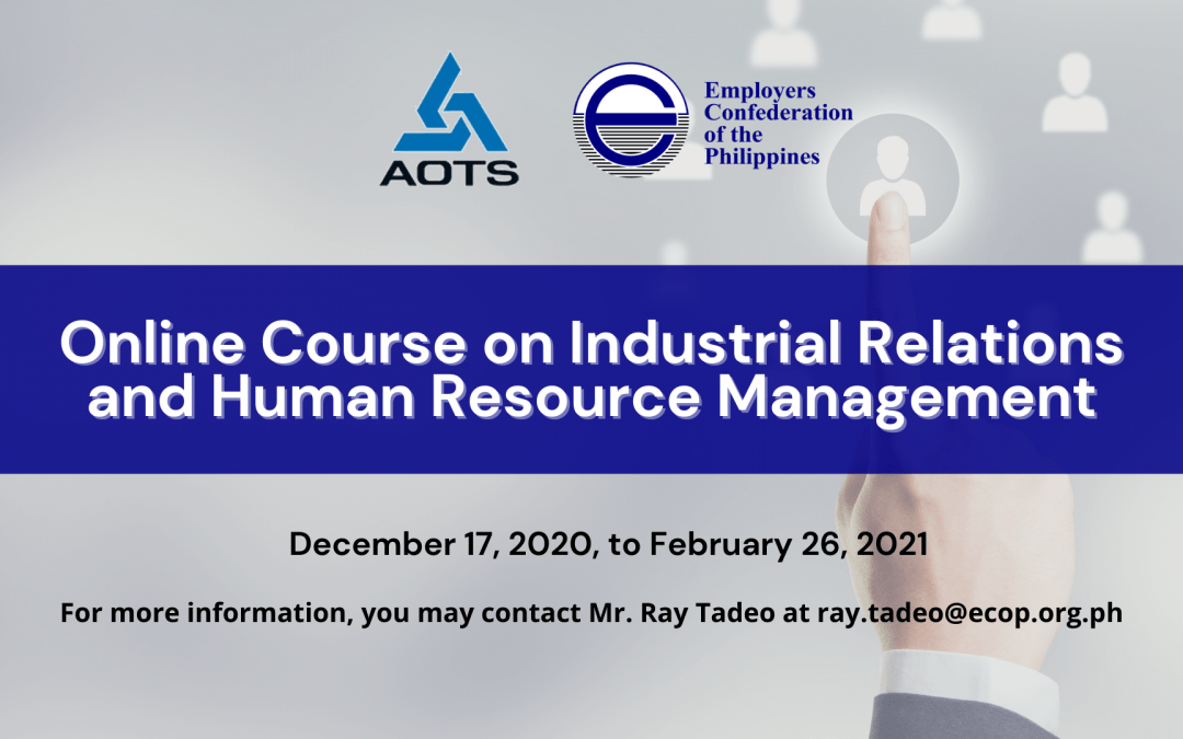 Online Course on Industrial Relations and Human Resource Management